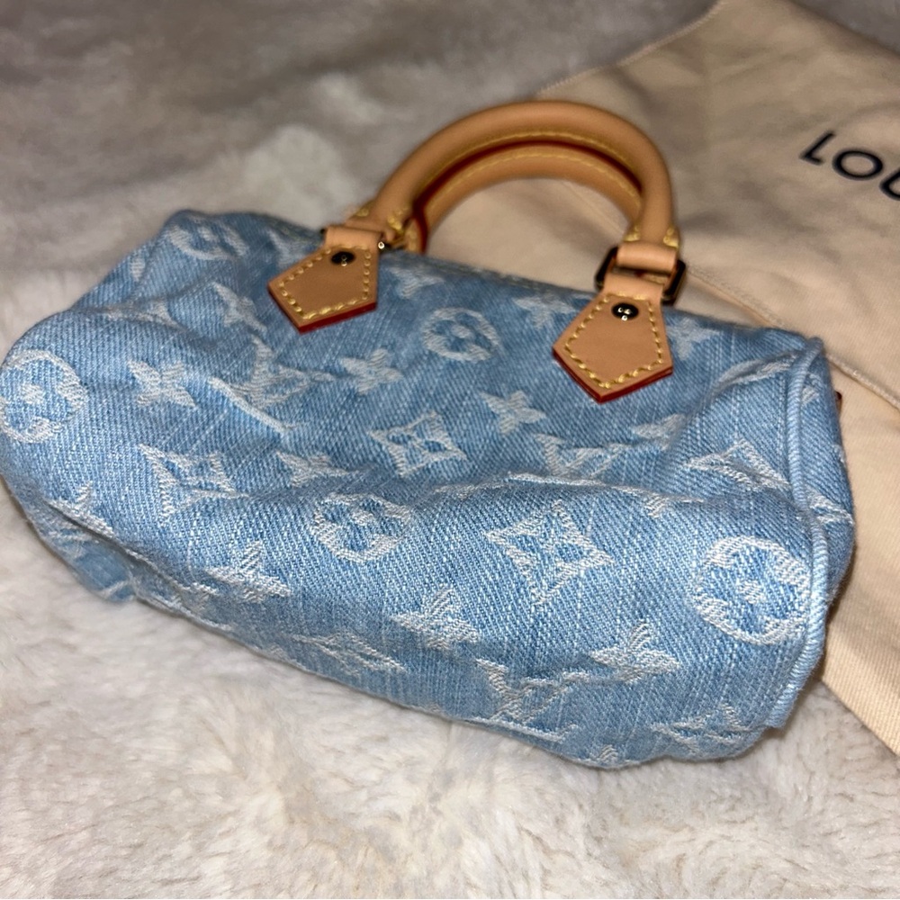 Louis Vuitton Speedy Bandouliere NM Bag Monogram Denim Sky Nano - Picture 7 of 11